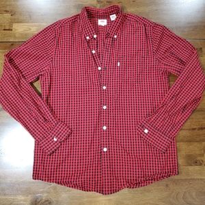Mens Levi's Red Button Down Shirt Large